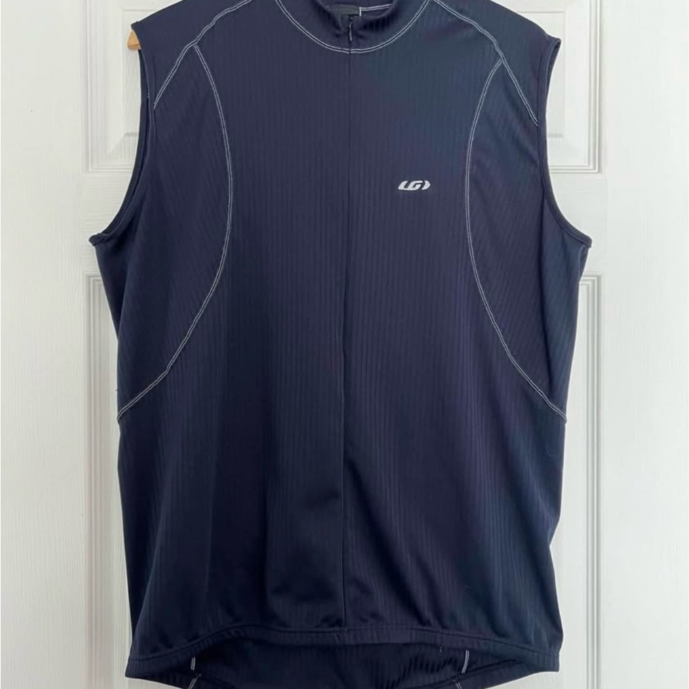 Louis Garneau Black Sleeveless Cycling Jersey with padded short